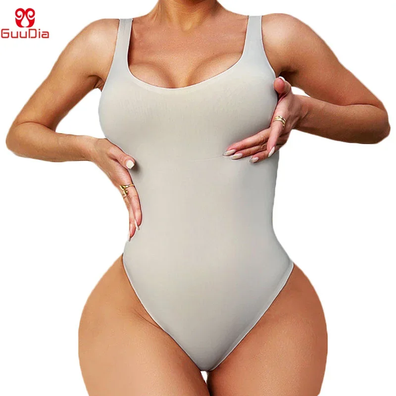 GUUDIA Sexy Thong Deep U Neck  - Shapewear Bodysuit Firm 评论和价格