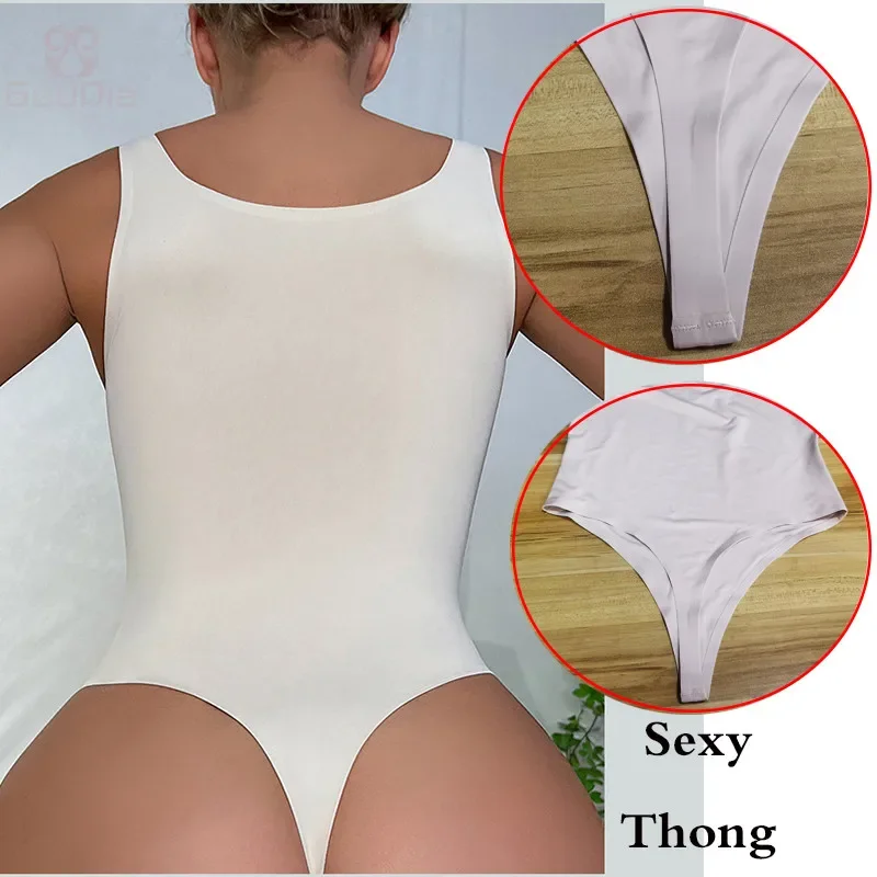 GUUDIA Sexy Thong Deep U Neck  - Shapewear Bodysuit Firm 评论和价格